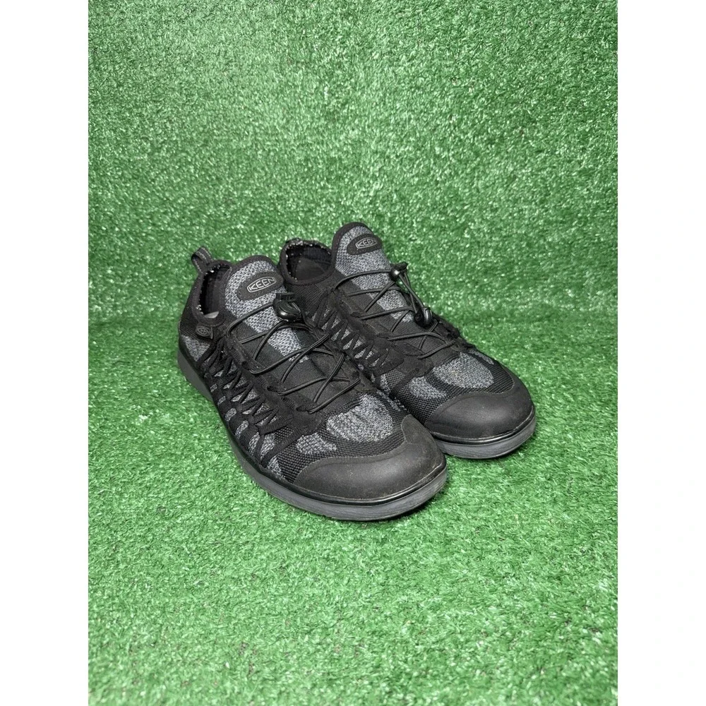 KEEN Uneek Exo Mens 11.5 Black Grey‎ Mesh Hiking Shoes Outdoor Comfort Sneakers